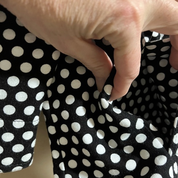 Onque Casuals Chic Black Polka Dot Floral Zipper Cardigan PS Artsy Festival - Picture 7 of 10